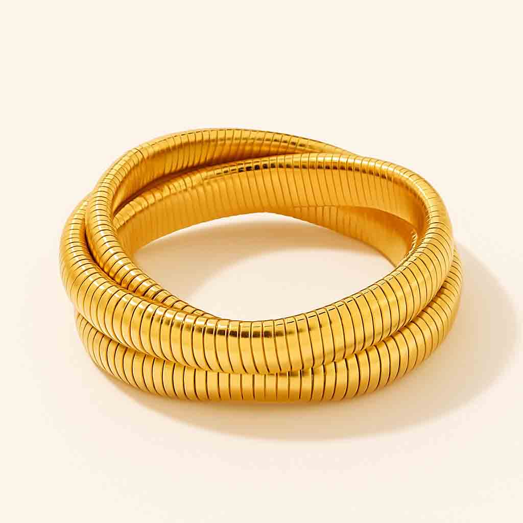 Triple Bangle Gold Bracelet