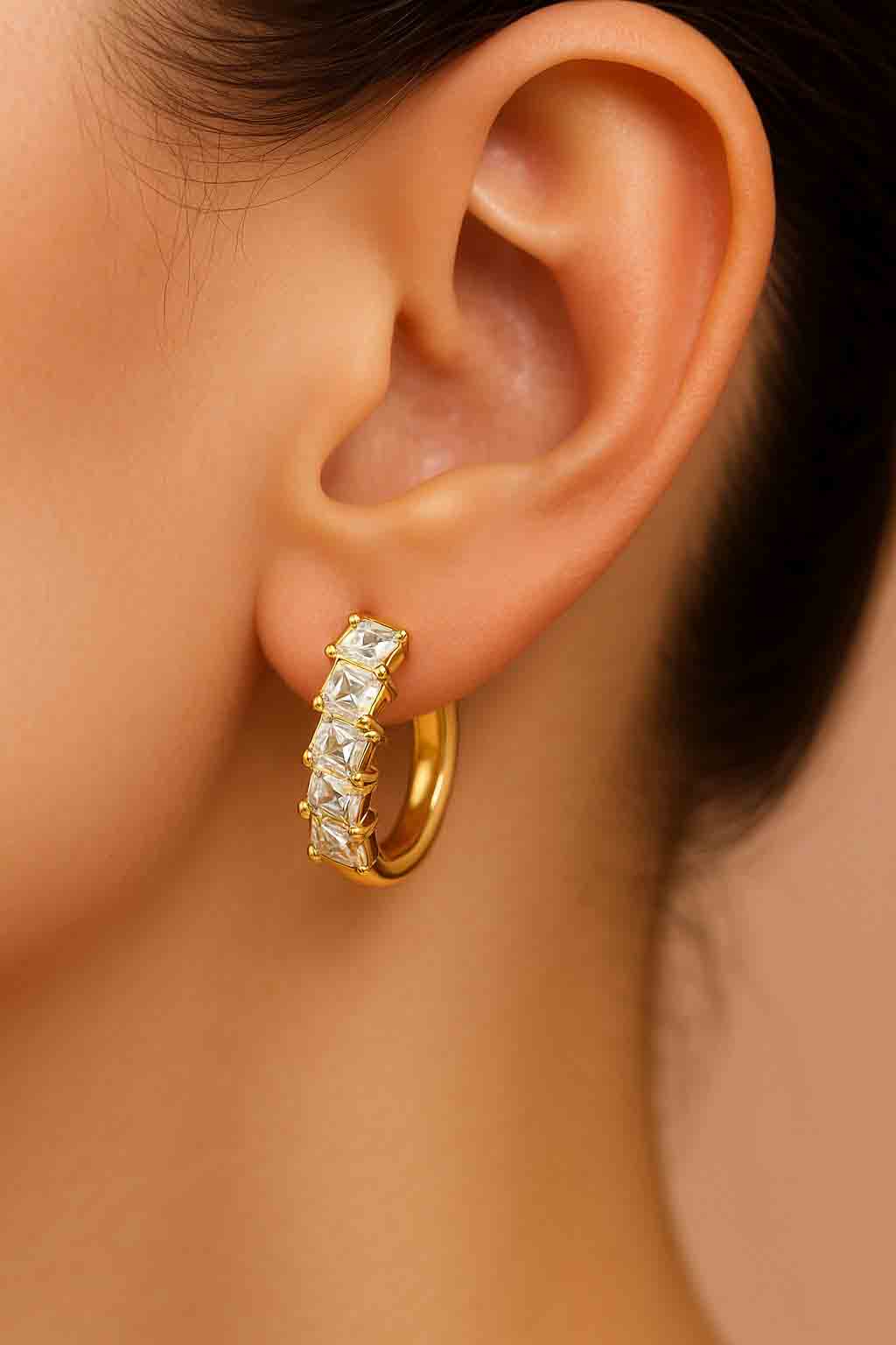 Diamond Hoop Earrings
