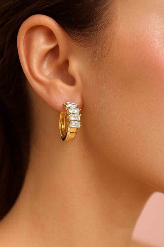 Diamond Hoop Earrings