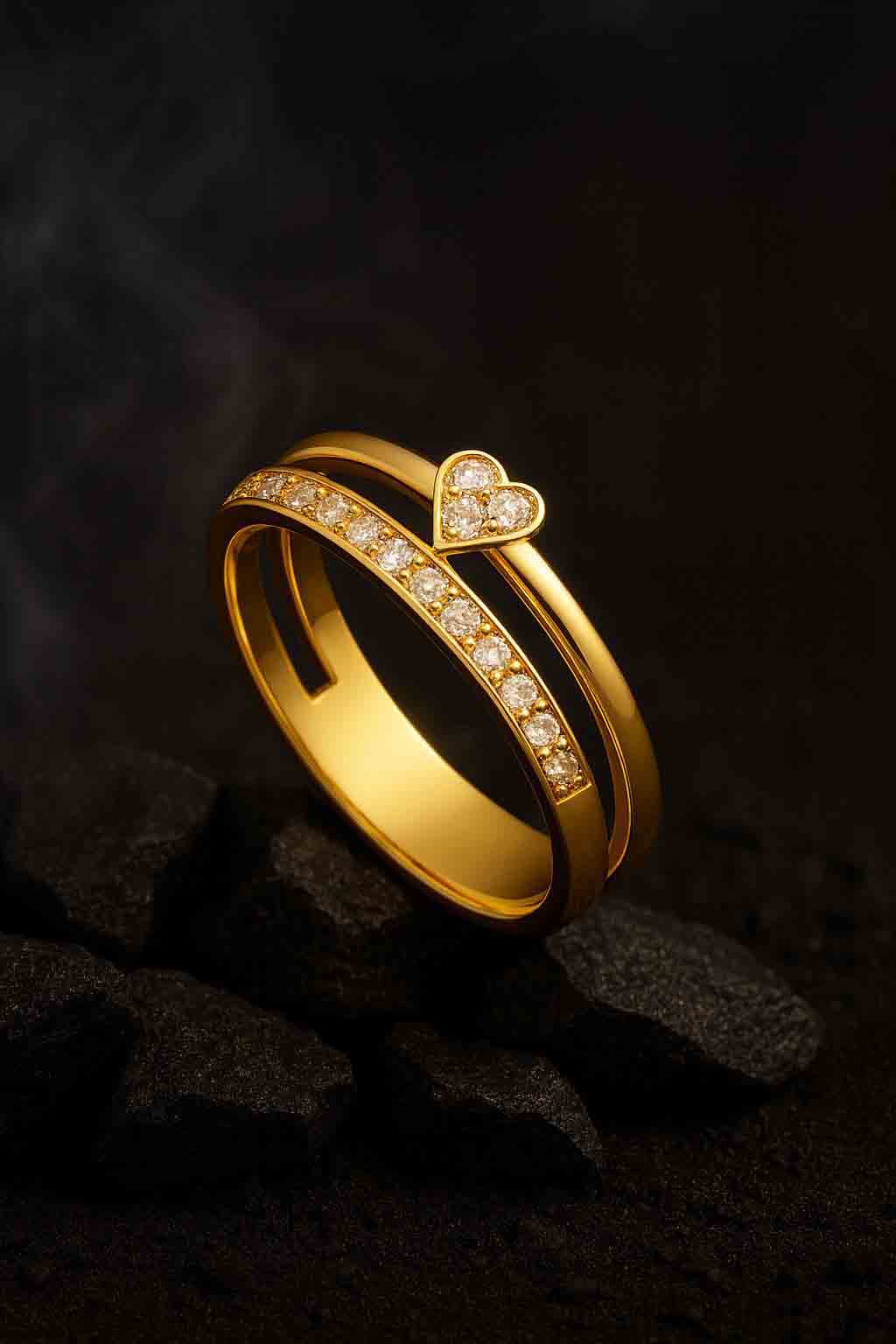 Heart Minimalist Statement Ring