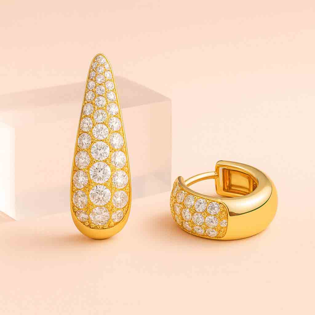 Elegant Diamond Drop Earrings