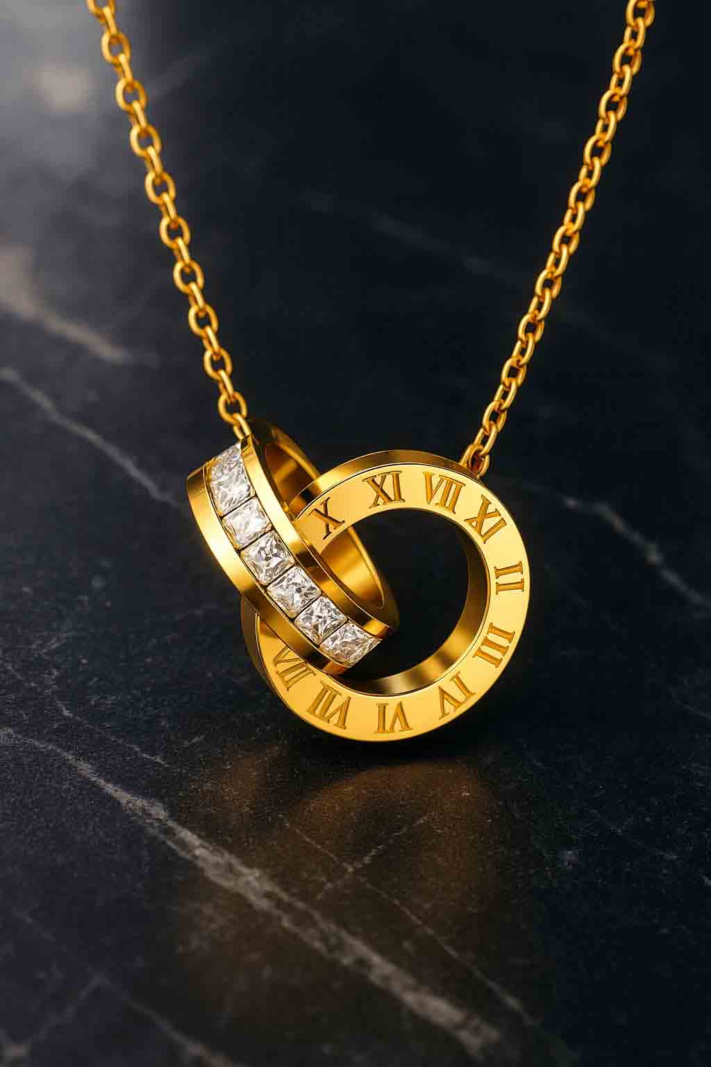 Roman Numeral Pendant Necklace