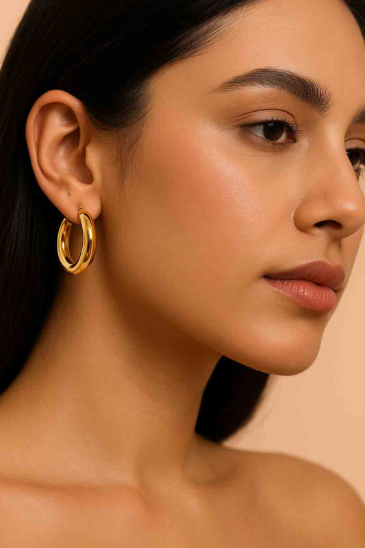 Classic Round Stud Earrings