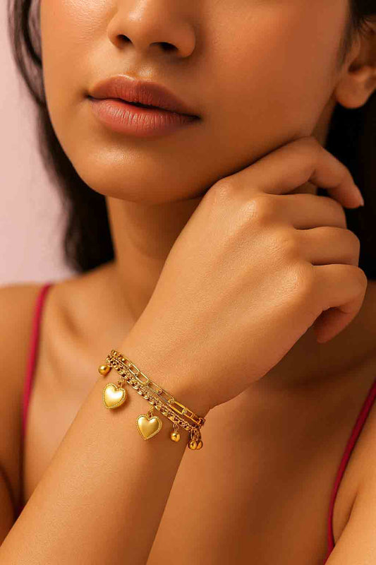 Heart Link Chain Bracelet