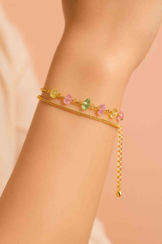 Multi Gemstone Chain Bracelet