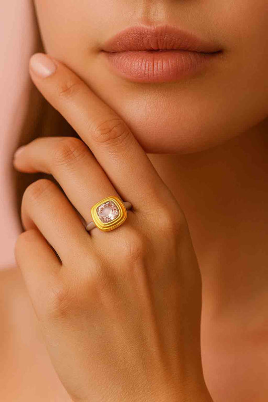 Pink Gemstone Statement Ring