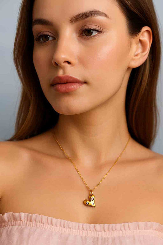 Multi-Stone Heart Necklace