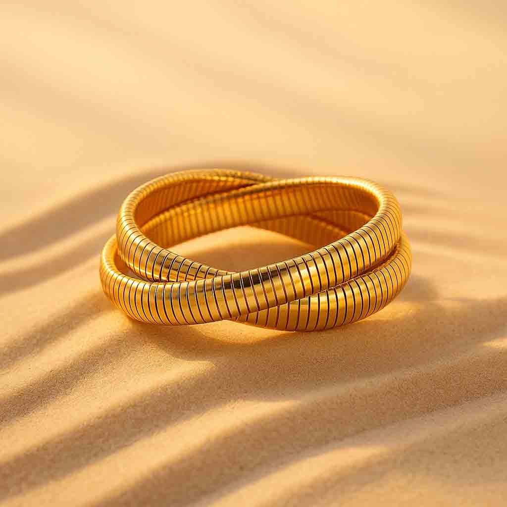 Triple Bangle Gold Bracelet