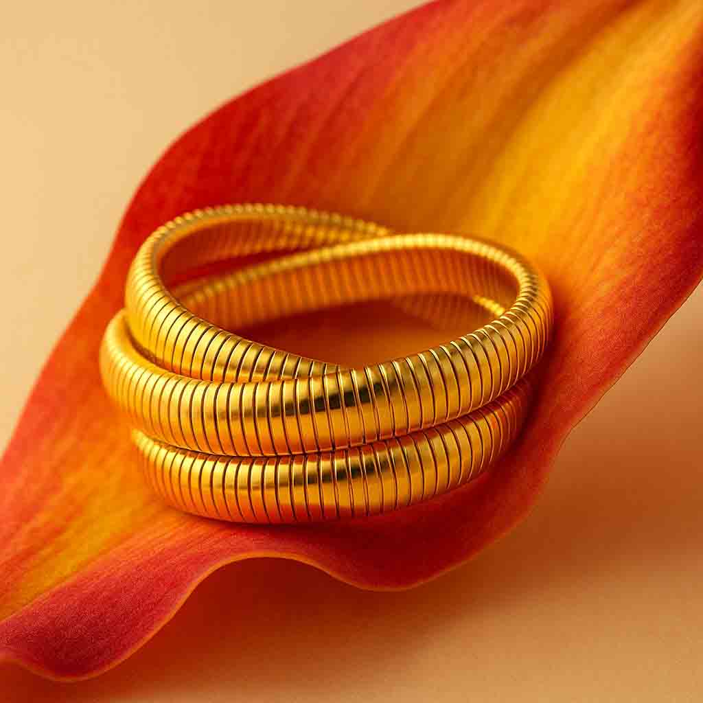 Triple Bangle Gold Bracelet