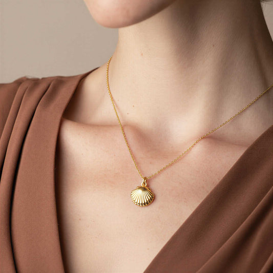 Elegant Sea Shell Pendant Necklace