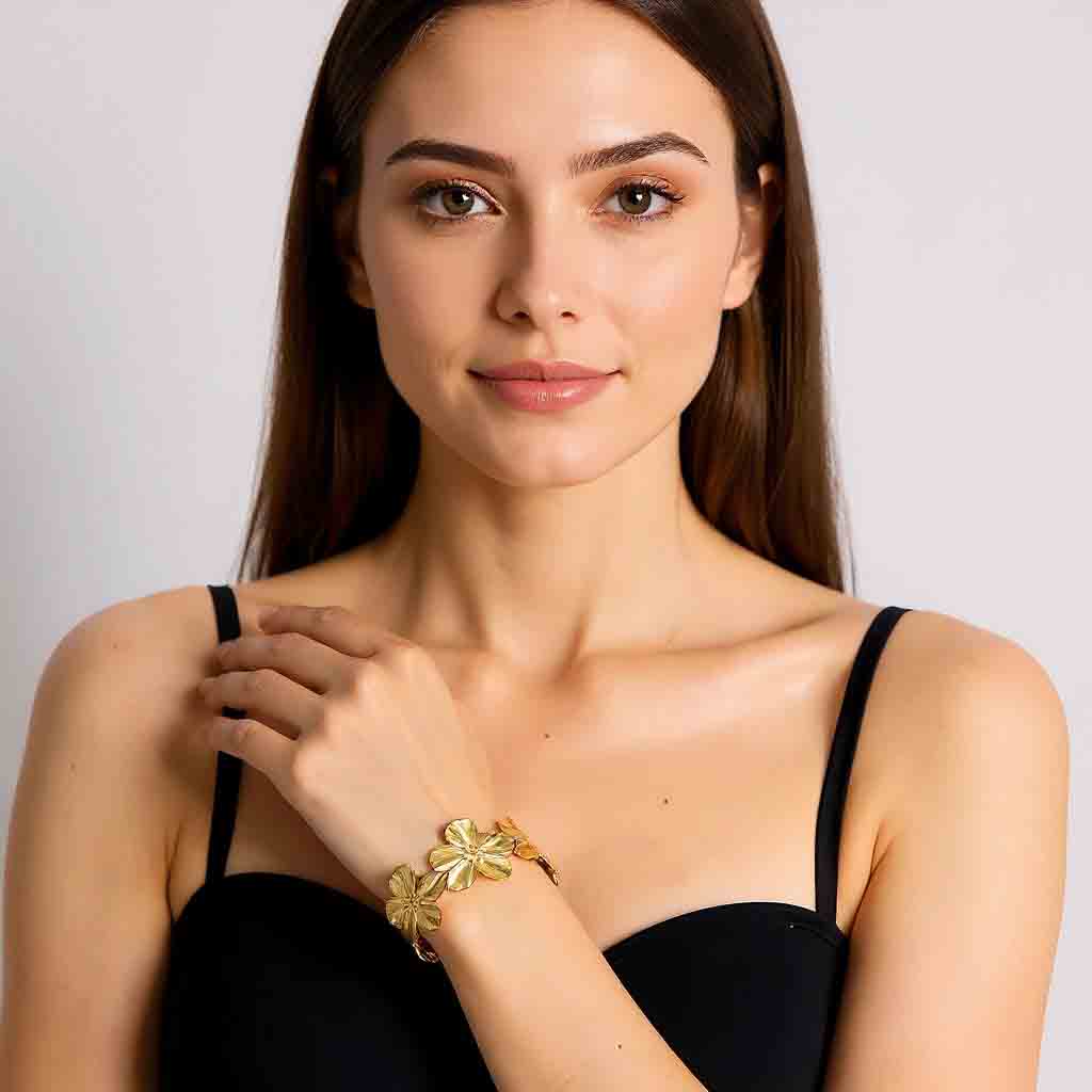 Blooming Flower Charm Bracelet