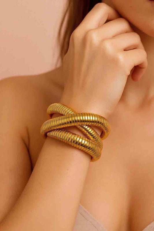 Triple Bangle Gold Bracelet