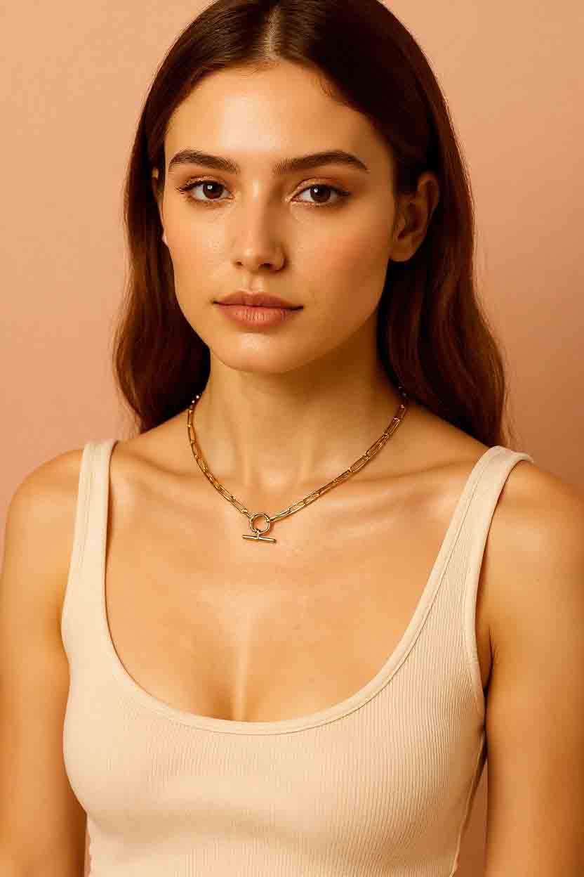 Stylish Gold Chain Necklace