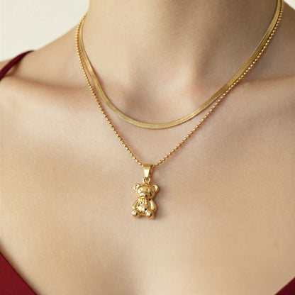 Teddy Bear Charm Necklace