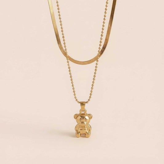 Teddy Bear Charm Necklace