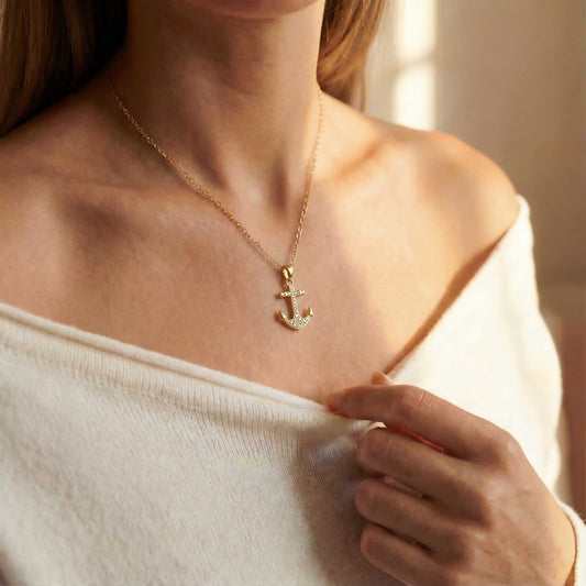 Classic Anchor Pendant Necklace