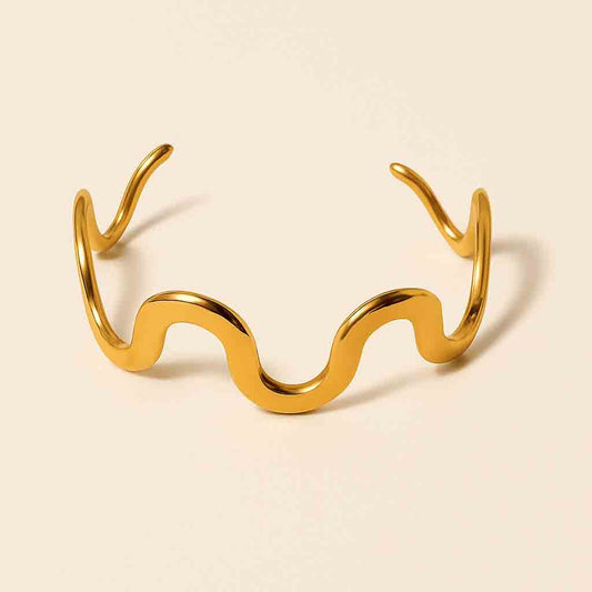 Wave Design Gold Bracelet