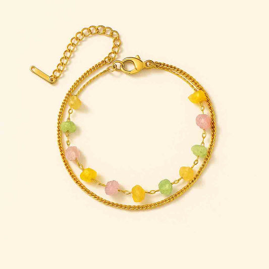 Multi Gemstone Chain Bracelet