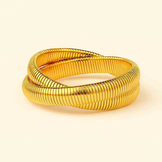 Modern Double Bangle Bracelet