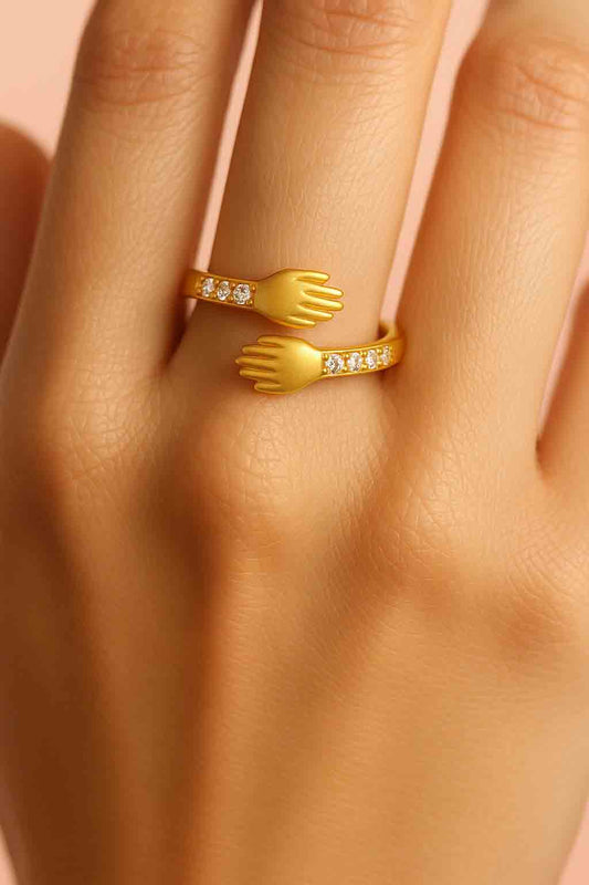 Hug Design Diamond Ring