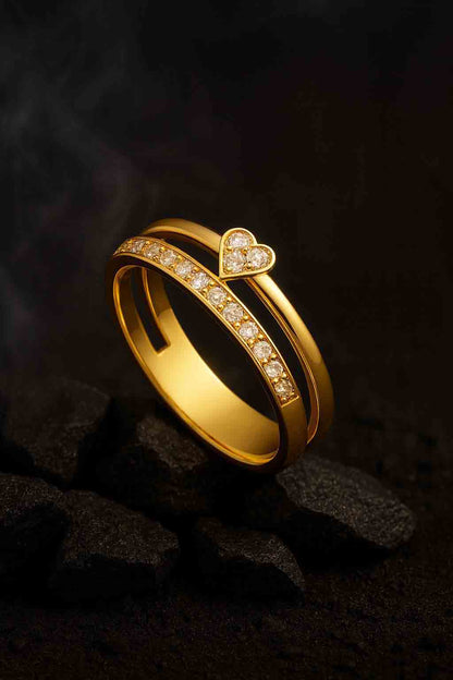Heart Minimalist Statement Ring