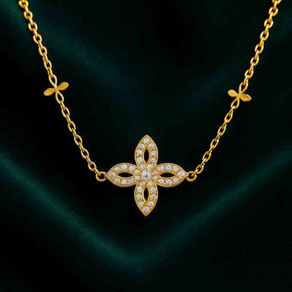 Blooming Flower Charm Necklace