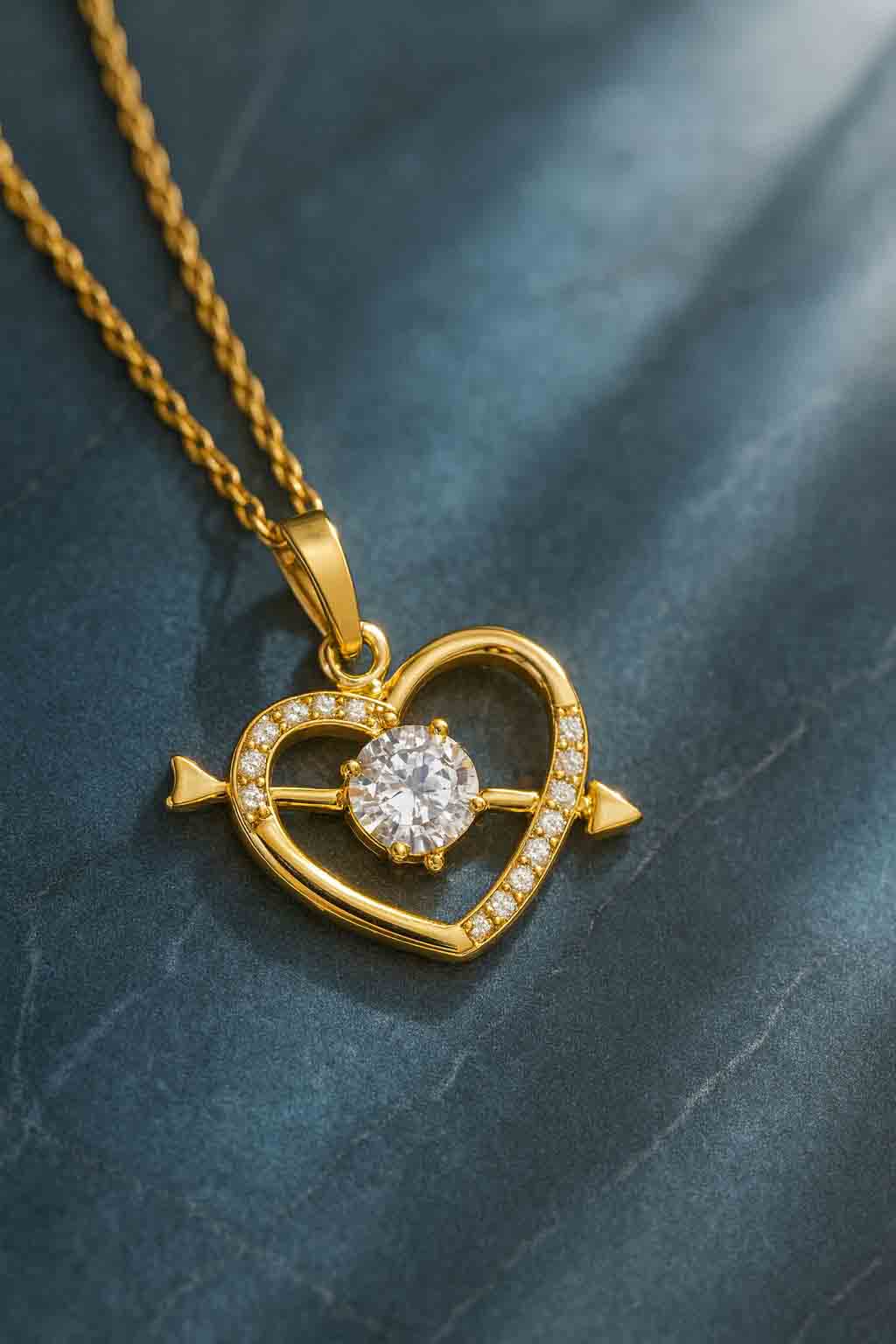 Heart & Arrow Pendant Necklace