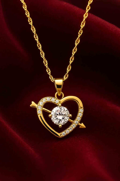 Heart & Arrow Pendant Necklace