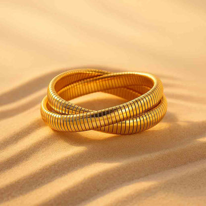 Triple Bangle Gold Bracelet