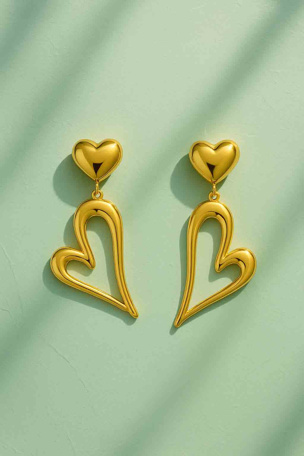 Dainty Gold Heart Earrings