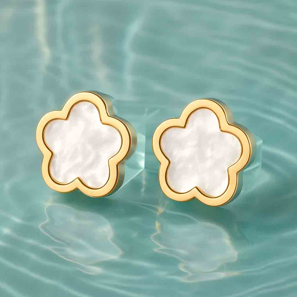 Black Meadow Flower Earrings