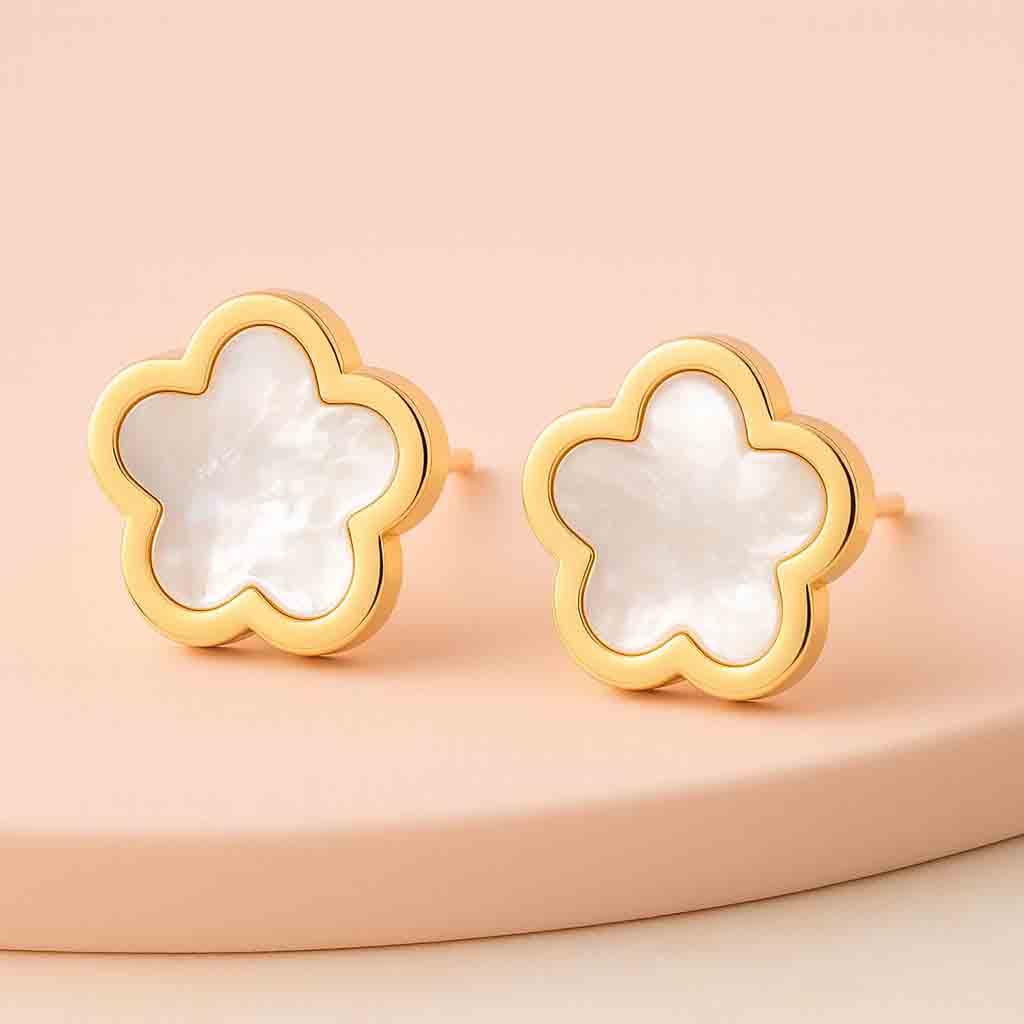 Black Meadow Flower Earrings