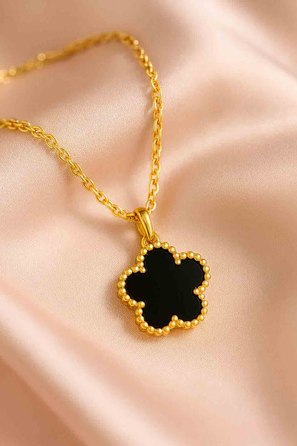 Black Meadow Flower Necklace