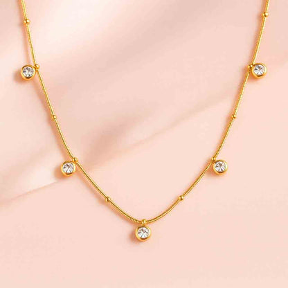 Classic Round Stone Necklace
