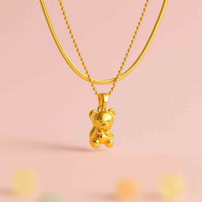 Teddy Bear Charm Necklace