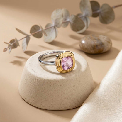 Pink Gemstone Statement Ring