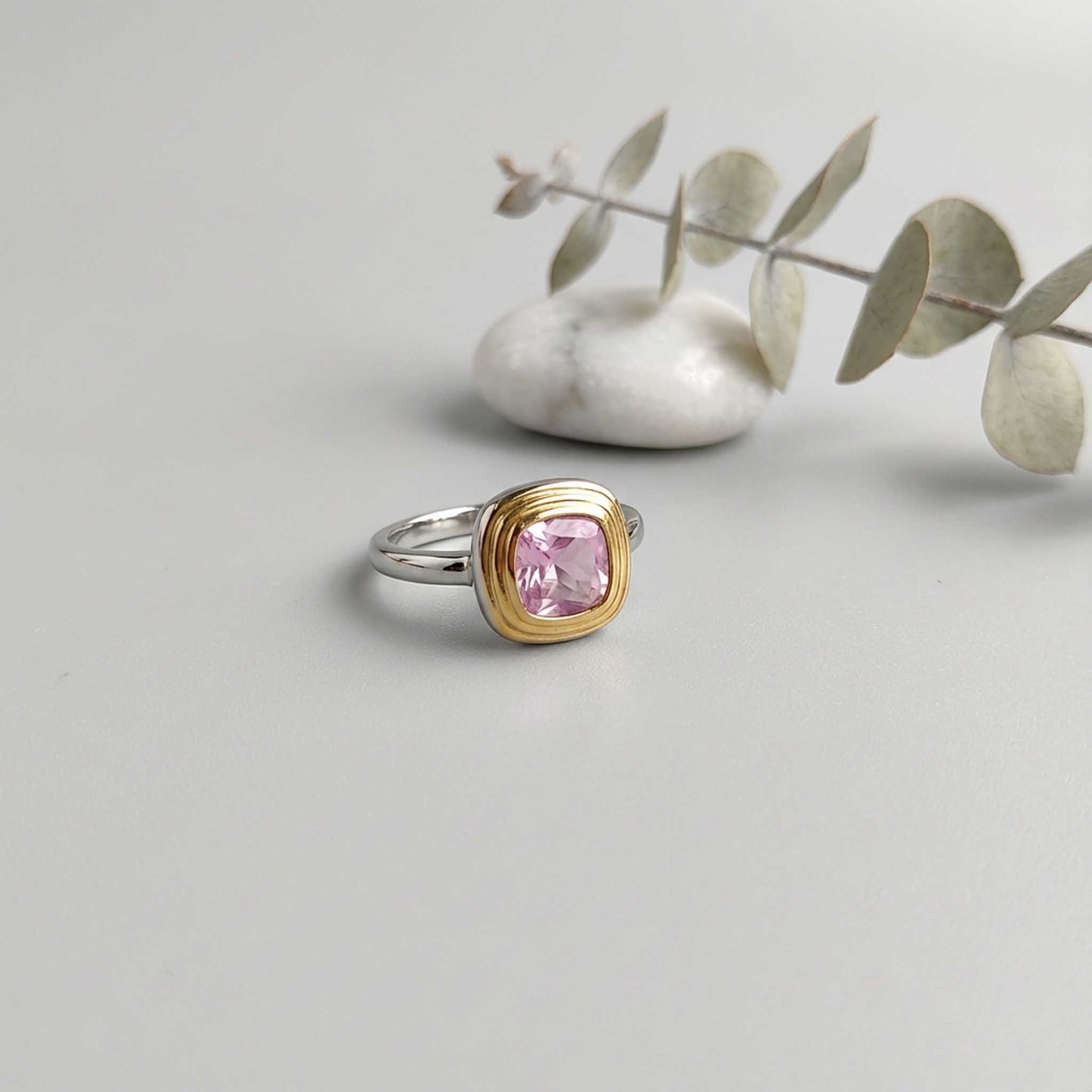 Pink Gemstone Statement Ring