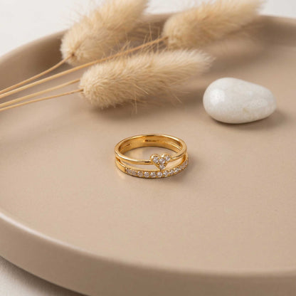 Heart Minimalist Statement Ring