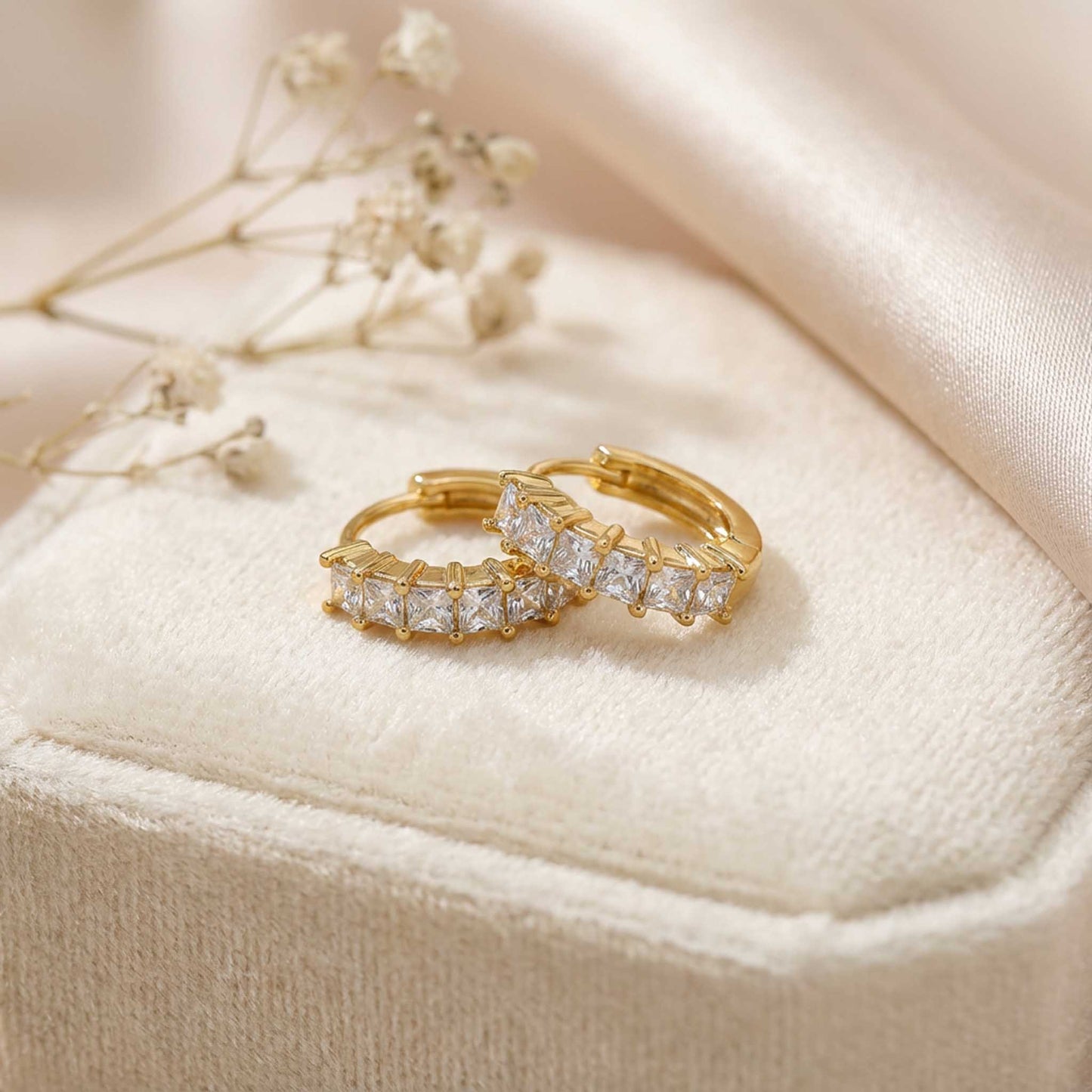 Diamond Hoop Earrings