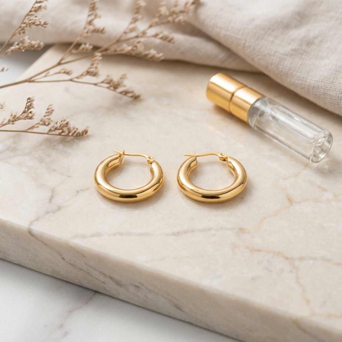 Classic Round Stud Earrings