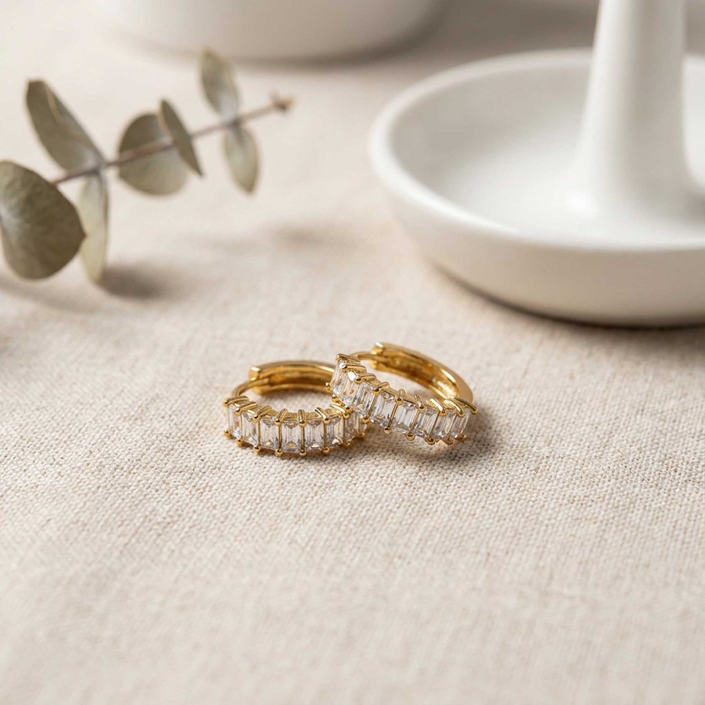 Diamond Hoop Earrings