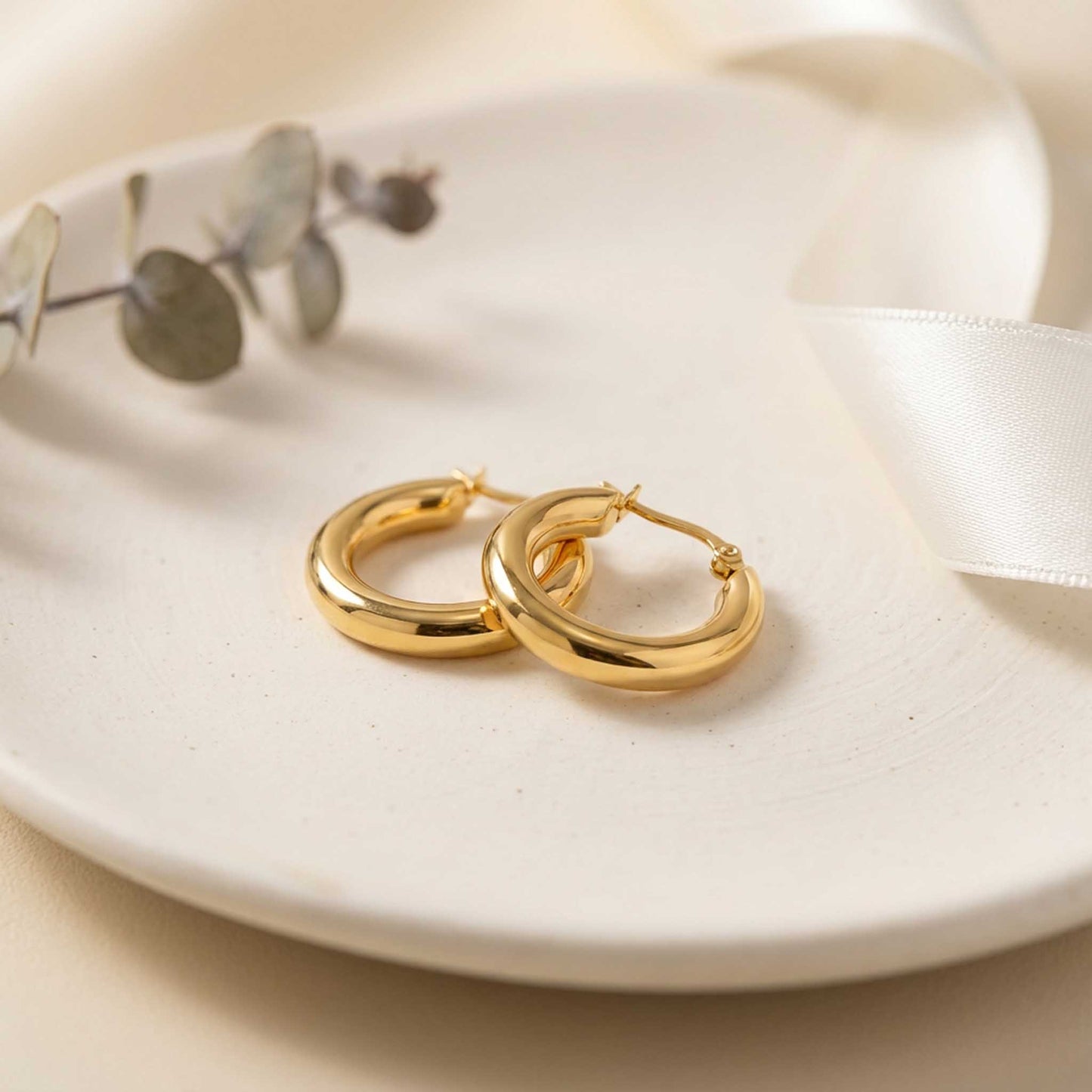 Classic Round Stud Earrings