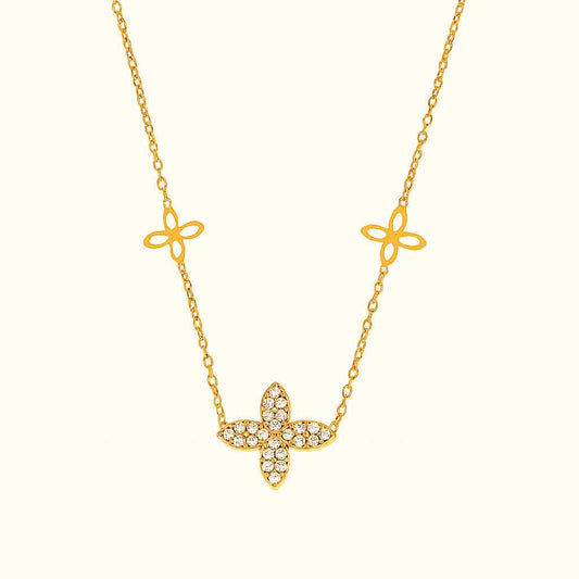Blooming Flower Charm Necklace