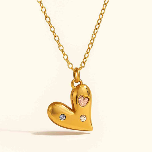 Multi-Stone Heart Necklace