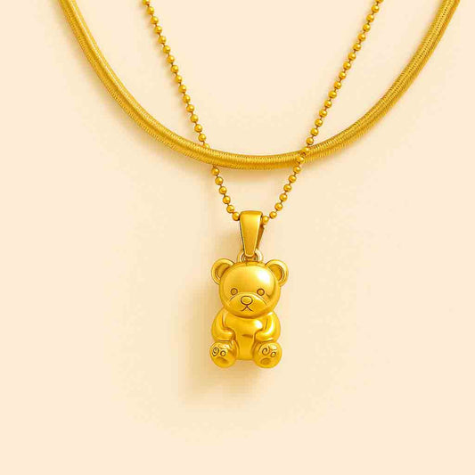 Teddy Bear Charm Necklace