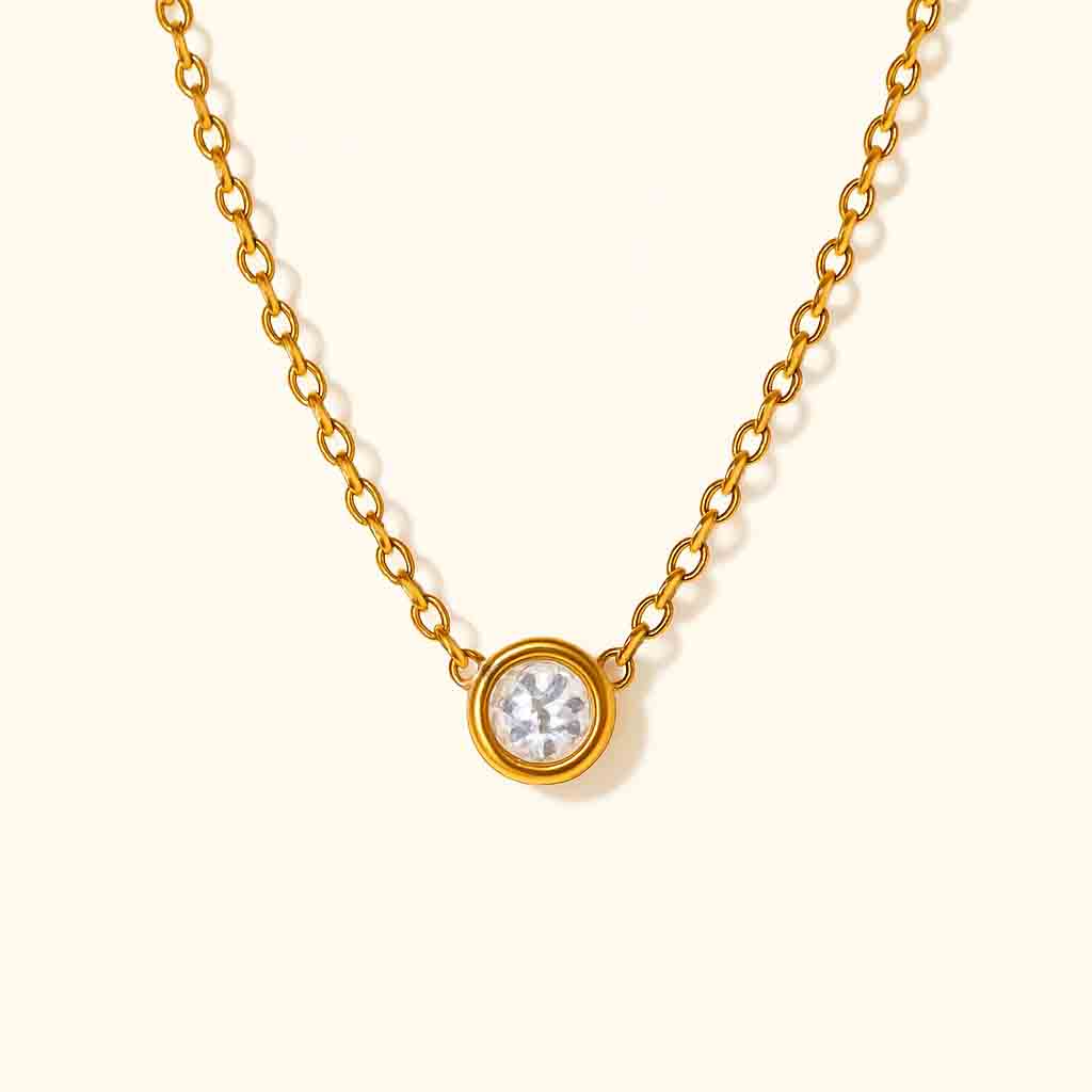 🎁 Minimalist Round Diamond Necklace (100% off)