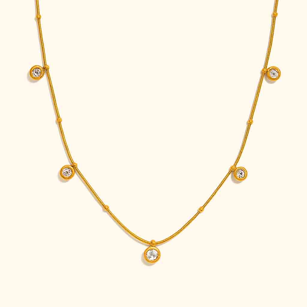 Classic Round Stone Necklace