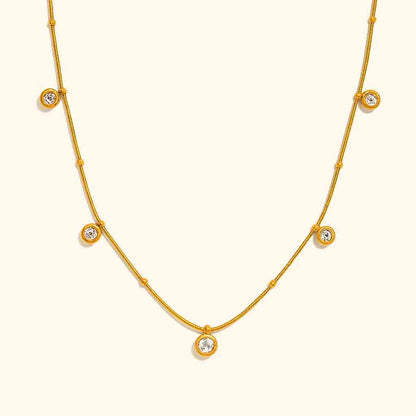 Classic Round Stone Necklace