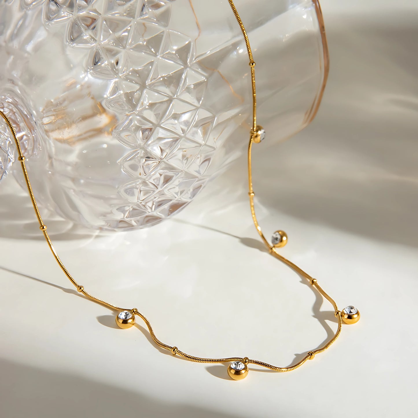 Classic Round Stone Necklace