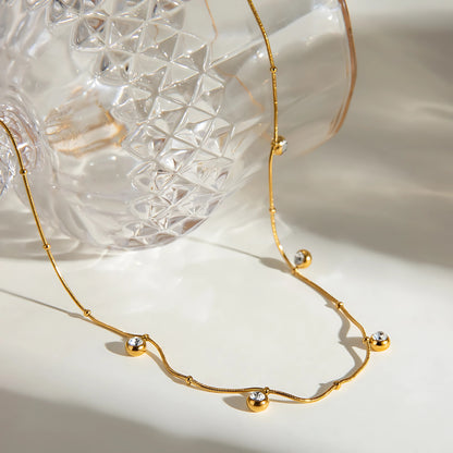 Classic Round Stone Necklace
